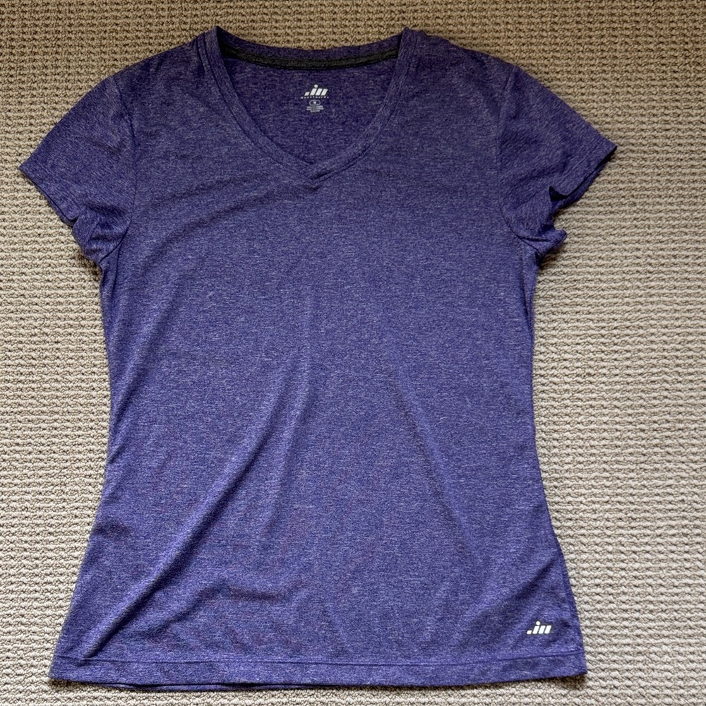 Workout speed dry  Purple V-Neck Women's Tee